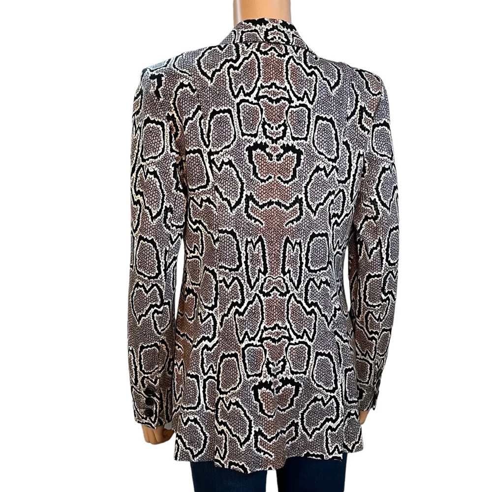 Cabi Python Blazer Tan Gray Neutral Snakeskin Pri… - image 5